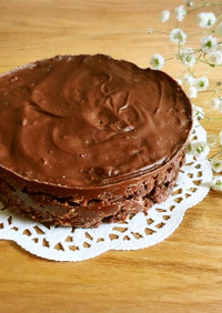 オーブンなし♡フルグラチョコレートケーキ