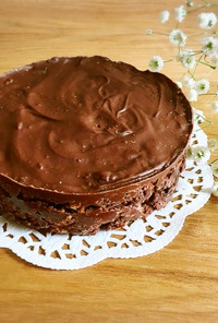 オーブンなし♡フルグラチョコレートケーキ