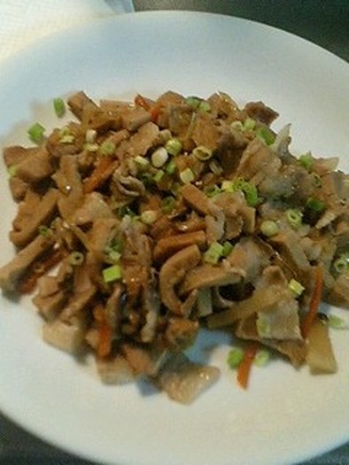 高野豆腐炒め（すき焼きのタレ味）の写真