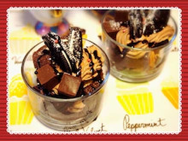 今から間に合う!簡単♡グラスチョコケーキ