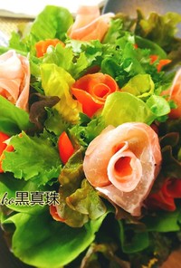 お祝いに花を添える 鉢植えサラダ