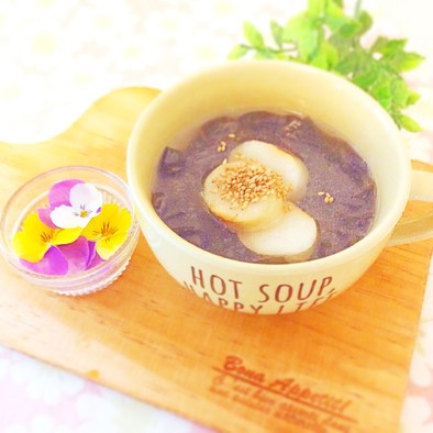 レンジで簡単☆わかめとおふの味噌スープの写真