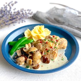 鶏もも肉のはちみつシャンパン煮