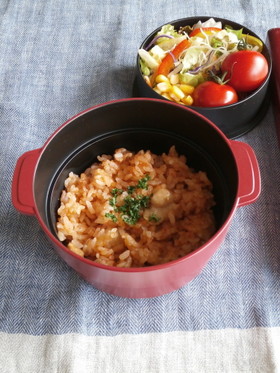炊飯器で簡単チキンライス