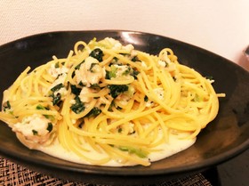 簡単☆さっぱり濃厚柚子胡椒クリームパスタ