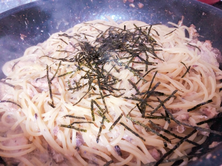 簡単鯖味噌缶パスタ中華風の画像