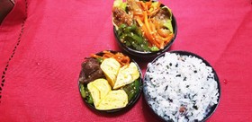 卵焼き♥ハート❤お弁当。:°ஐ..♡*