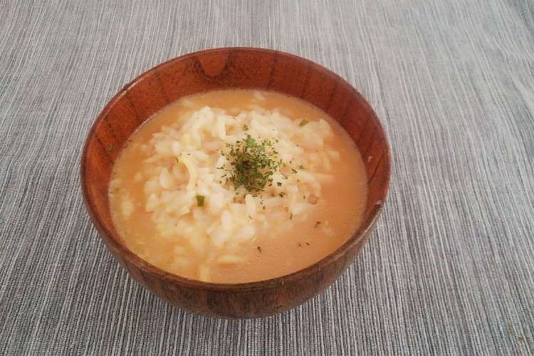 ラーメンの残り汁で 簡単ミルク雑炊 レシピ 作り方 By Musicao クックパッド