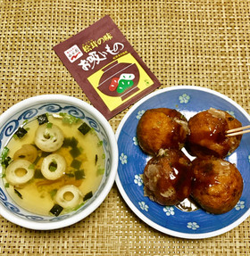市販たこ焼で姫路流たこ焼~♪