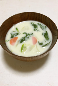 野菜のミルク味噌汁