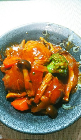 時短 簡単 煮込みハンバーグ