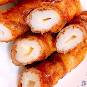 簡単ちくわとチーズの豚肉巻き♥お弁当にも