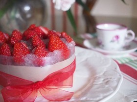 苺のチョコヨーグルトムース