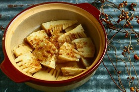 ガスを使わないレンジチン竹の子の土佐煮