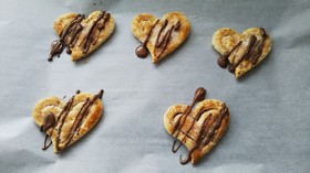 失敗なし!10分で完成ハートチョコパイ♪