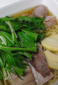 茹で塩豚で…竹の子＆チャーシュー麺♪