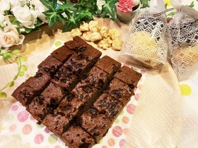 バレンタイン♡ダブルチョコスクエアケーキ