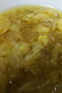 簡単美味・豚茹で汁で作る野菜スープ