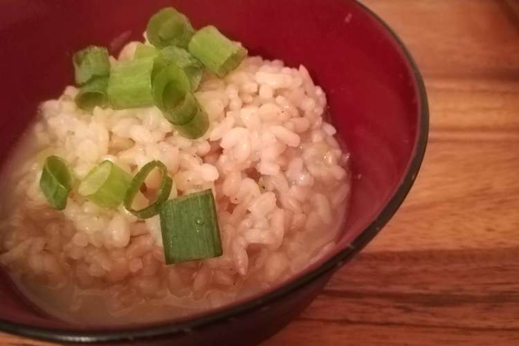 ラーメンの残り汁で簡単雑炊 レシピ 作り方 By Ki3181 クックパッド 簡単おいしいみんなのレシピが356万品