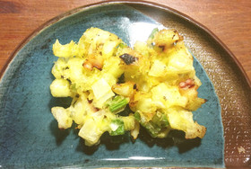 葉玉葱と蛸のかき揚げ
