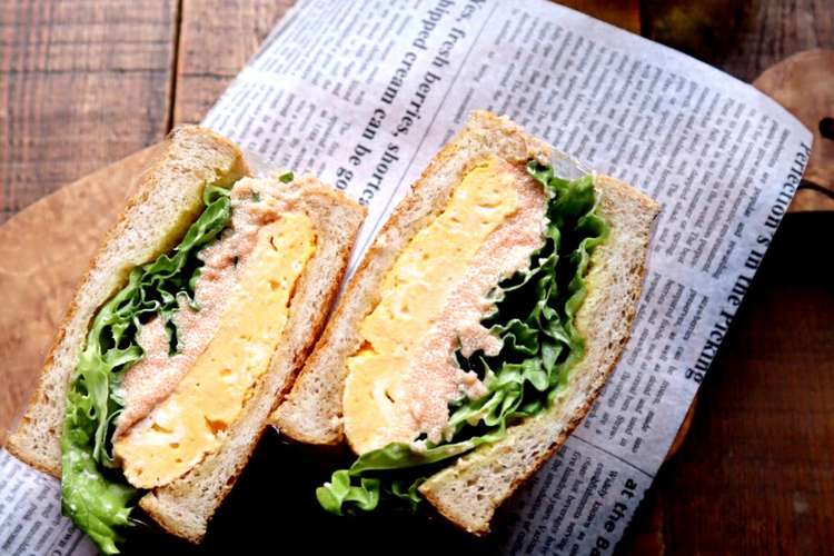 玉子の明太子マヨサンドイッチ レシピ 作り方 By Sachi5 クックパッド 簡単おいしいみんなのレシピが371万品