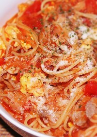 豚肉と卵のスパゲティ☆味噌ボロネーゼ風