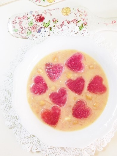 赤大根と豆のシチュー＊バレンタインの写真