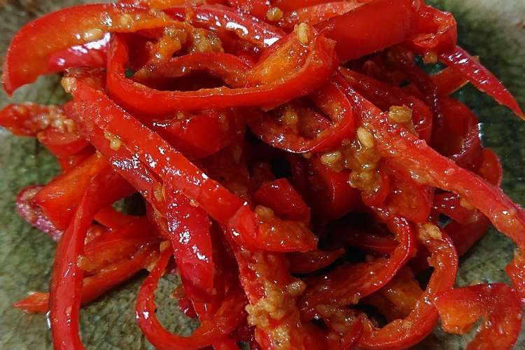 簡単1品 赤ピーマンの甘じょっぱ炒め レシピ 作り方 By シュフ子 クックパッド 簡単おいしいみんなのレシピが376万品