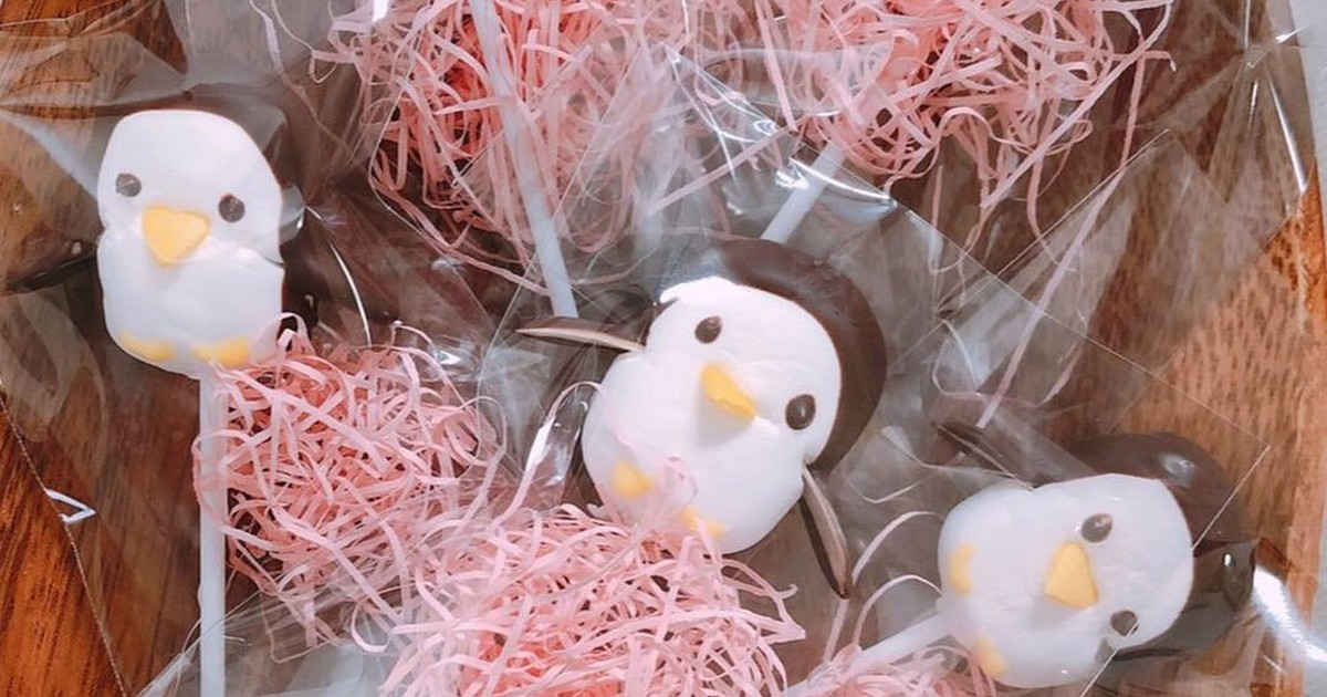 マシュマロチョコのペンギン バレンタイン レシピ 作り方 By Mew クックパッド 簡単おいしいみんなのレシピが350万品