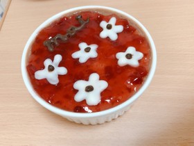 簡単イチゴチョコムース★バレンタイン★花