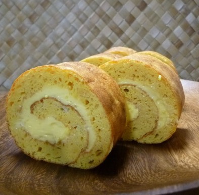 【低糖質】大豆粉のロールケーキの写真