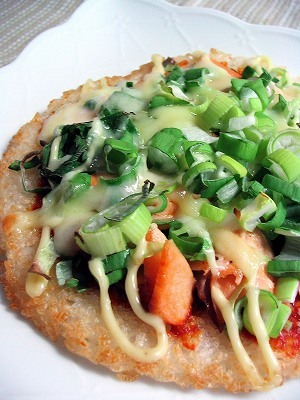 鮭マヨチーズのライスピザの画像