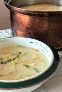 シーチキンの野菜たっぷり簡単ミルクスープ