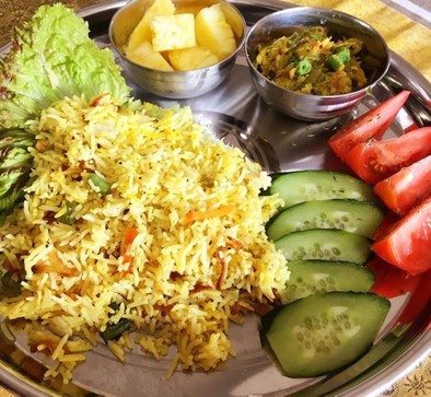 南インド風炊き込みご飯（ビリヤニ）の写真