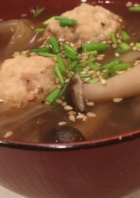 白菜たっぷり♡和風肉団子スープ