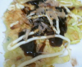 お好み焼きパン耳入り♪