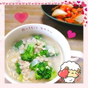 マクロビ☆ブロッコリーと丸麦の春スープの写真
