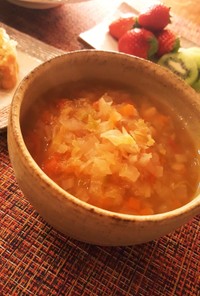 野菜たっぷり(o^^o)♪コンソメスープ