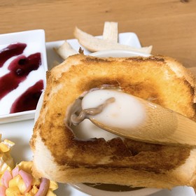 きのこシチューとチキンホットパイ