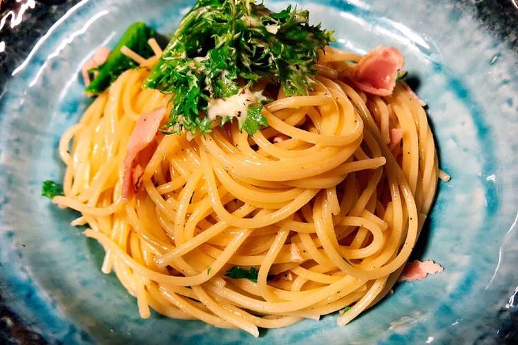 わさび菜リーフクリームパスタ レシピ 作り方 By マカダミアん クックパッド