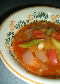 トマトベースの野菜スープ♪
