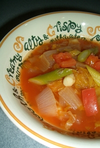 トマトベースの野菜スープ♪