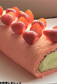 簡単★ひな祭りロールケーキ
