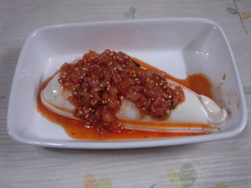 韓国風冷奴☆ごまポンキムチ豆腐