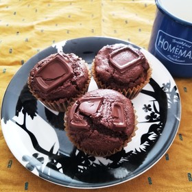 おから☆HM☆簡単☆チョコカップケーキ
