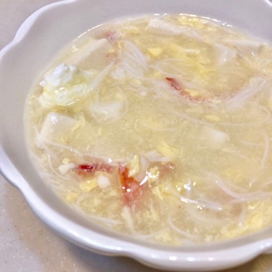 カニと豆腐のとろとろスープ〜無添加の写真