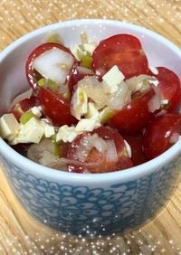 トマト&ネギの簡単混ぜサラダ
