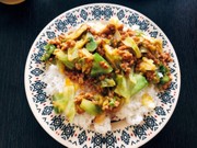 豚ひき肉とキャベツの味噌あんかけの写真