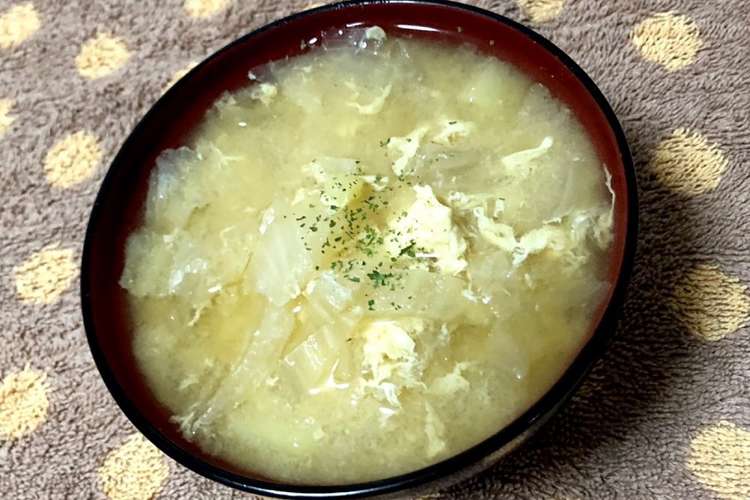 玉ねぎ 白菜 ジャガイモの味噌汁 レシピ 作り方 By のらり クックパッド 簡単おいしいみんなのレシピが350万品