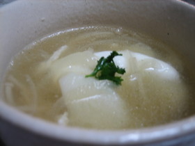 ~。:*落とし卵のにんにくスープ*:。~